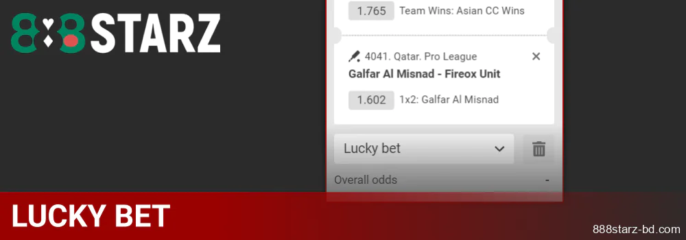 Lucky bet type at 888Starz